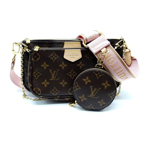 louis vuitton multi pochette accessoires light pink monogram|louis vuitton multi pochette pink.